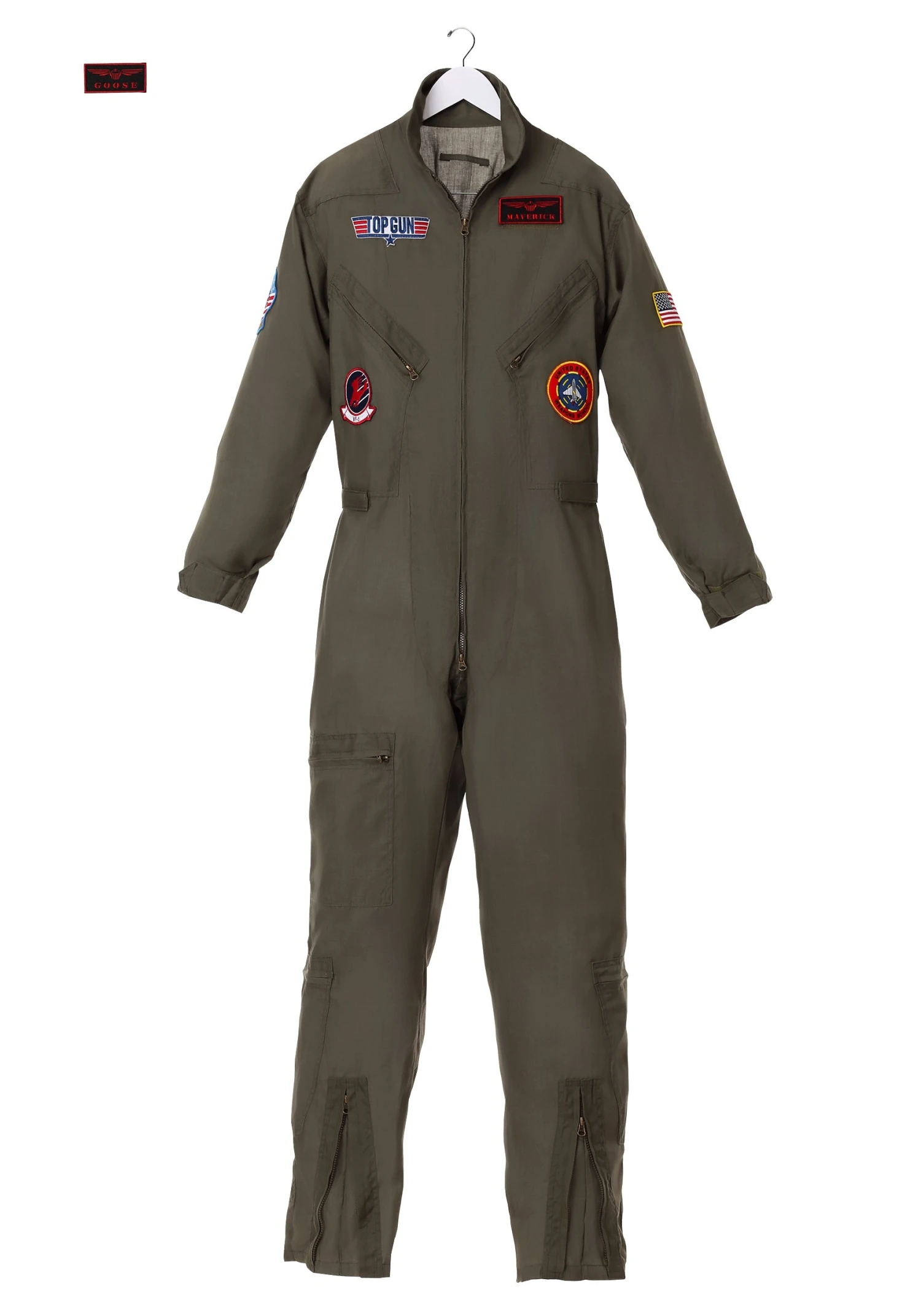 LEG AVENUE Men's Top Gun Flight Suit Costume 8 LEG AVENUE Men's Top Gun Flight Suit Costume - Image 6
