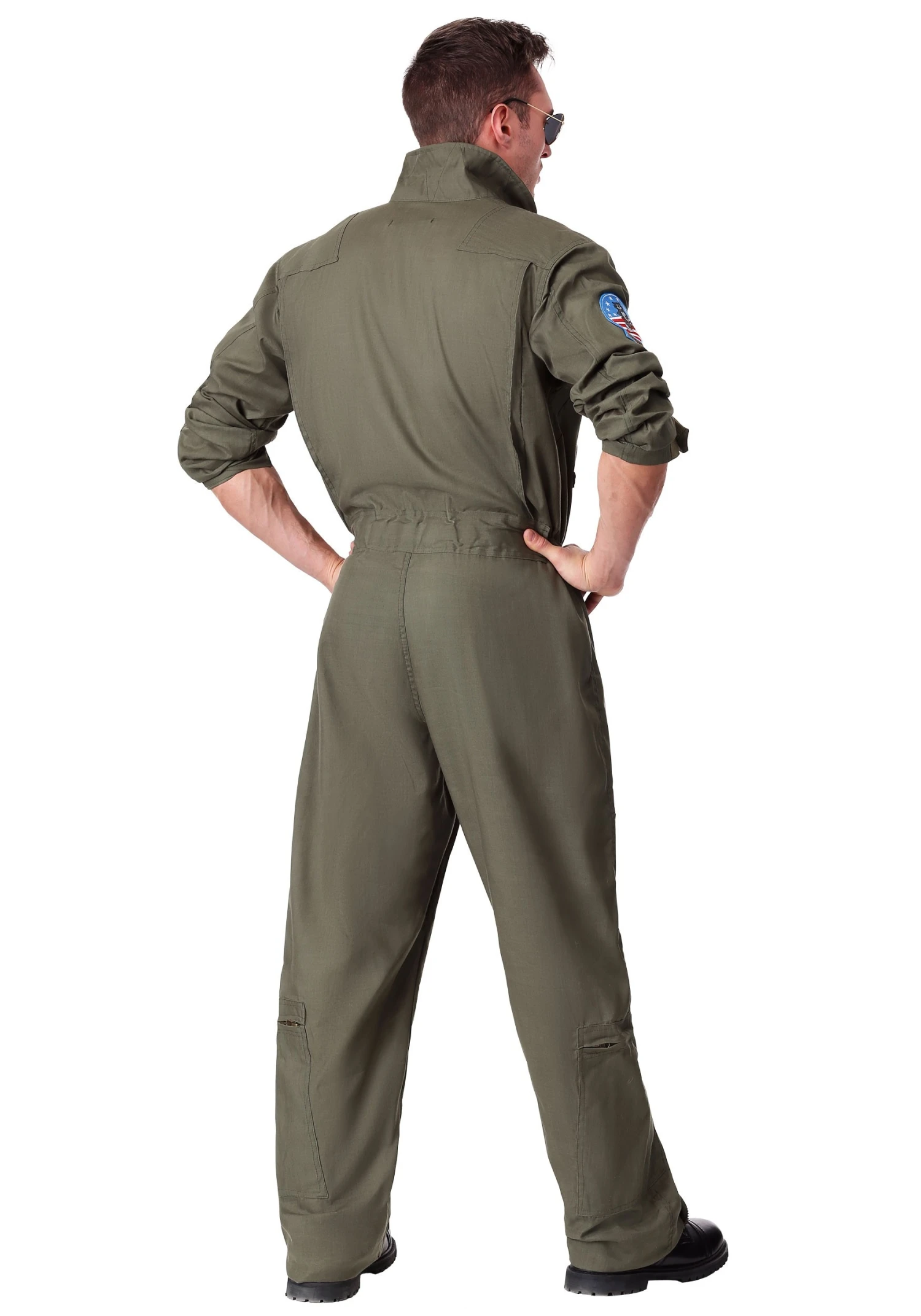 LEG AVENUE Men's Top Gun Flight Suit Costume 4 LEG AVENUE Men's Top Gun Flight Suit Costume - Image 2