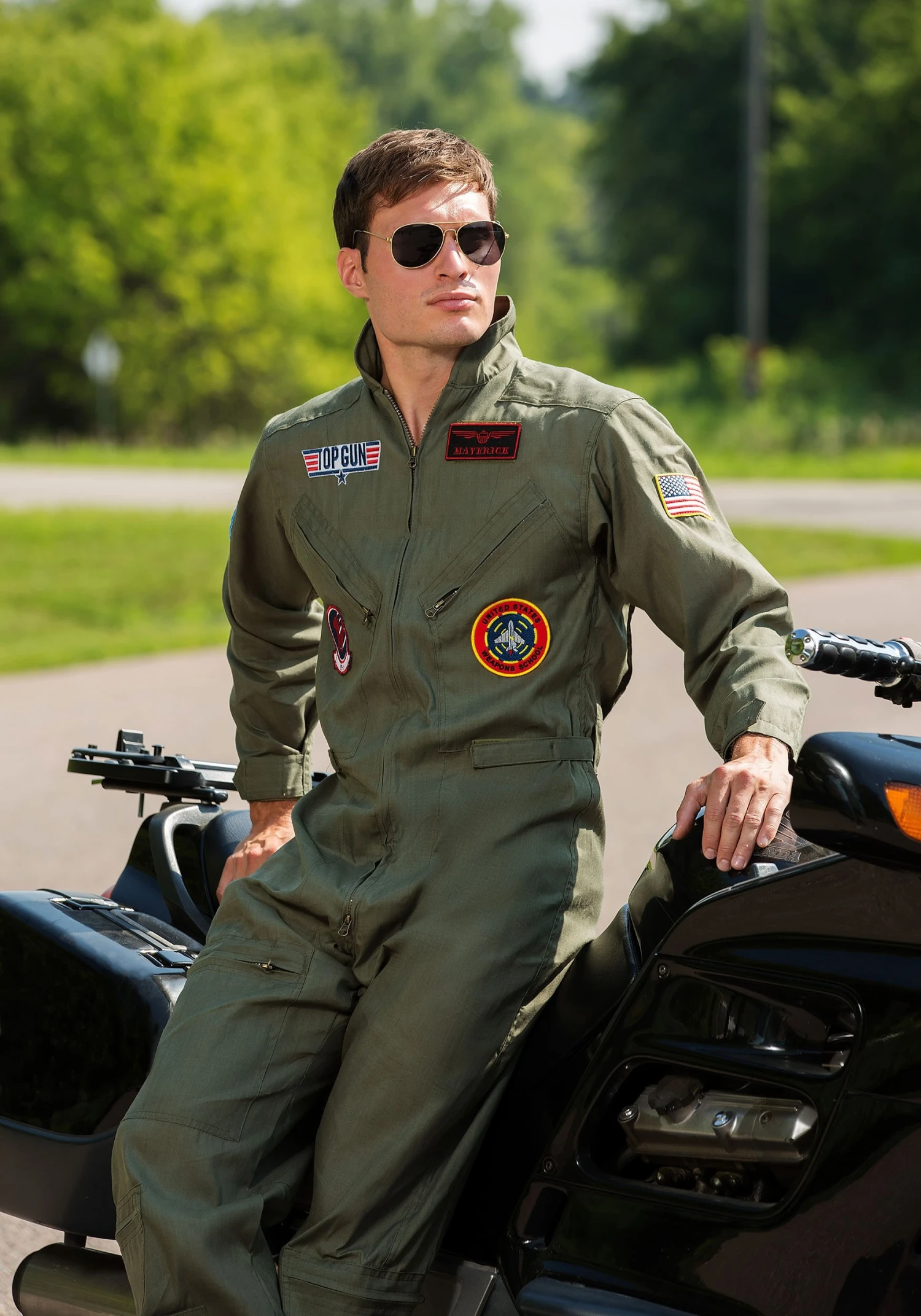 LEG AVENUE Men's Top Gun Flight Suit Costume 9 LEG AVENUE Men's Top Gun Flight Suit Costume - Image 7