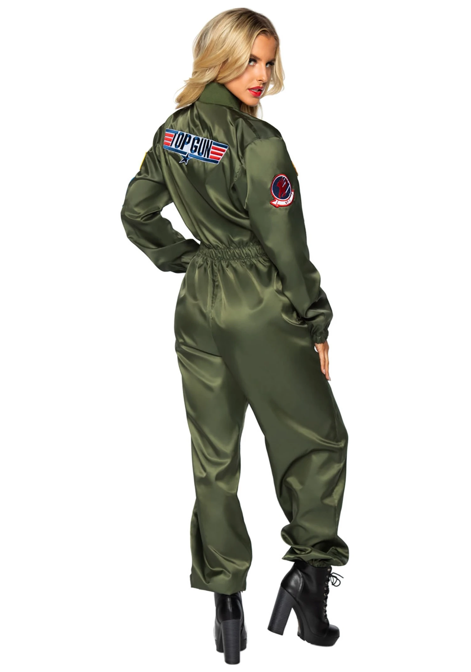 LEG AVENUE Top Gun Flight Suit Costume For Women 4 LEG AVENUE Top Gun Flight Suit Costume For Women - Image 2