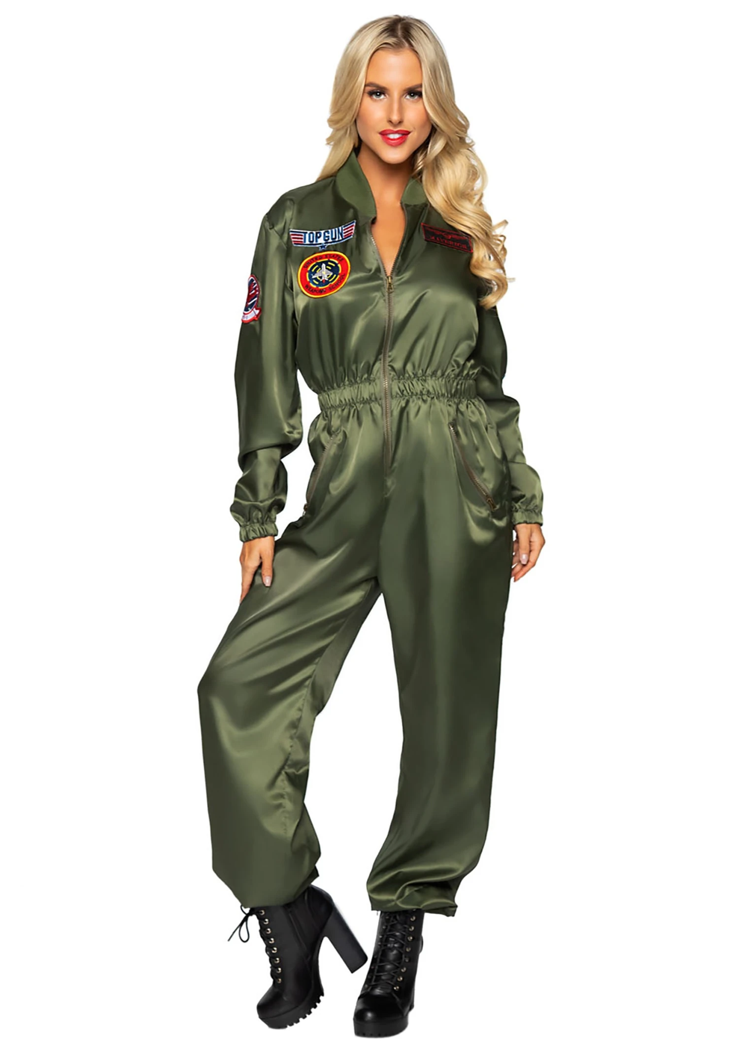 LEG AVENUE Top Gun Flight Suit Costume For Women 3 LEG AVENUE Top Gun Flight Suit Costume For Women