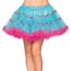 LEG AVENUE Turquoise And Neon Pink Petticoat