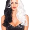 LEG AVENUE Two-Tone Long Wavy Villainess Wig 2 LEG AVENUE Two-Tone Long Wavy Villainess Wig -Leg Avenue two tone long wavy villainess wig