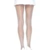 LEG AVENUE White Fishnet Tights With Backseam -Leg Avenue white fishnet tights with backseam
