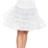 LEG AVENUE White Knee Length Petticoat 2 LEG AVENUE White Knee Length Petticoat -Leg Avenue white knee length petticoat