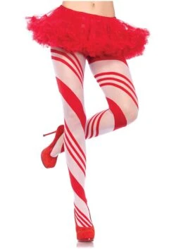 LEG AVENUE Candy Cane Tights For Women