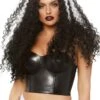 LEG AVENUE Long Curly Women's Black And White Wig -Leg Avenue womens long curly black and white wig