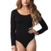 LEG AVENUE Long Sleeve Women's Black Bodysuit Costume -Leg Avenue womens long sleeve black bodysuit