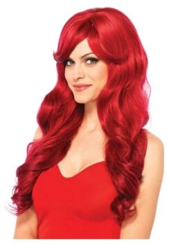 LEG AVENUE Long Wavy Red Women's Wig