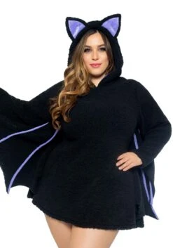 LEG AVENUE Adult's Poncho Plus Size Moonlight Bat Costume -Leg Avenue womens moonlight bat costume alt 2