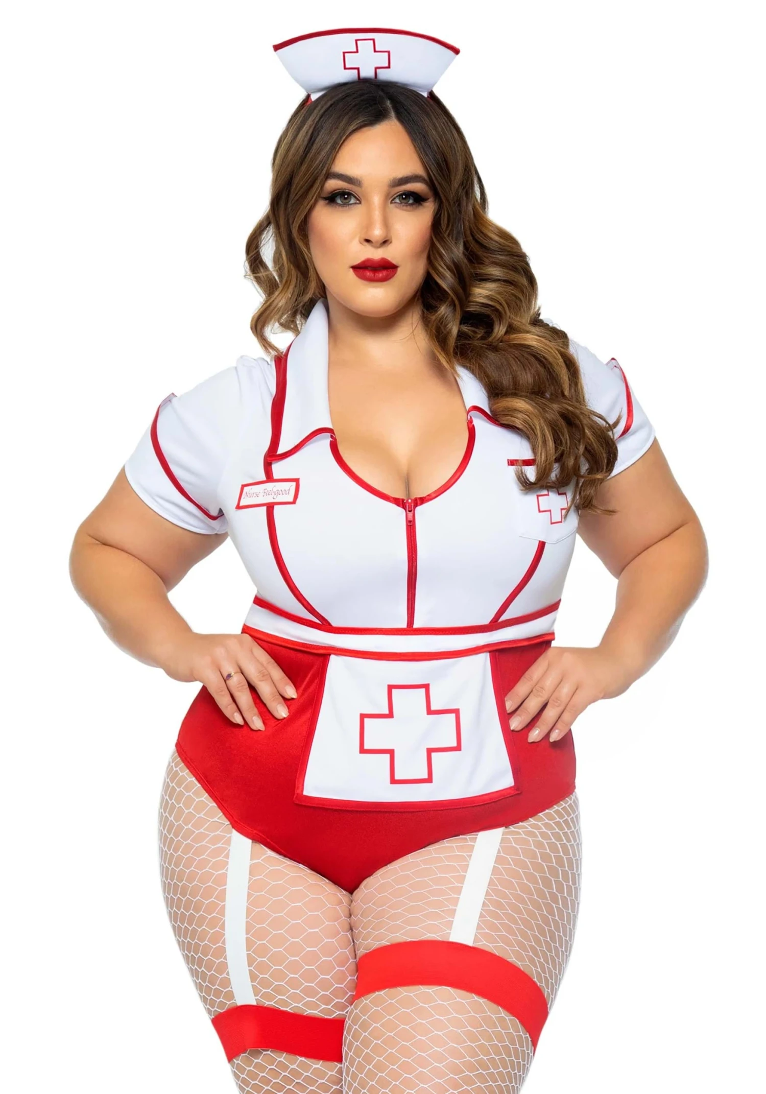 LEG AVENUE Plus Size Feelgood Nurse Costume For Women 5 LEG AVENUE Plus Size Feelgood Nurse Costume For Women - Image 3