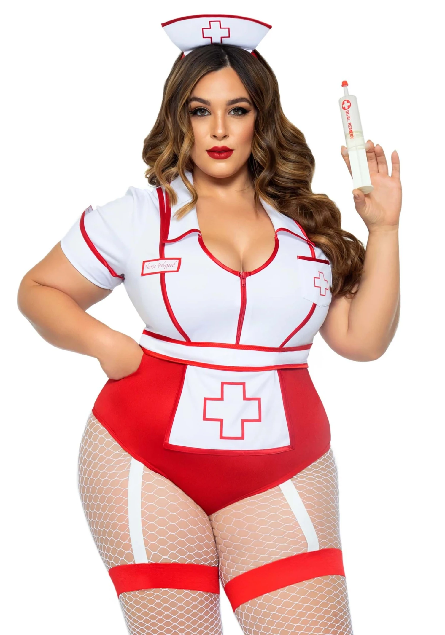LEG AVENUE Plus Size Feelgood Nurse Costume For Women 3 LEG AVENUE Plus Size Feelgood Nurse Costume For Women