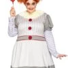 LEG AVENUE Plus Size Creepy Clown Costume For Adults -Leg Avenue womens plus creepy clown costume