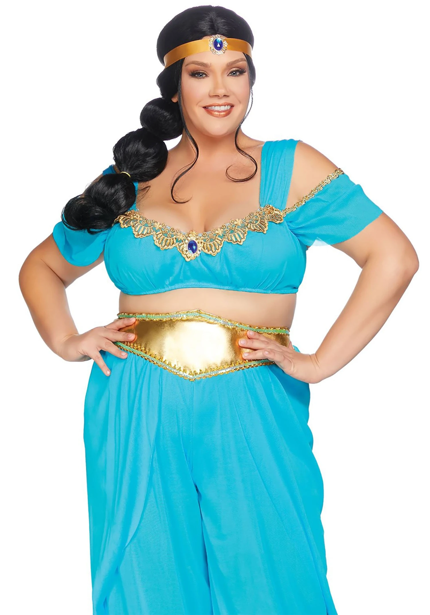 LEG AVENUE Adult's Plus Size Sexy Desert Princess Costume 4 LEG AVENUE Adult's Plus Size Sexy Desert Princess Costume - Image 2