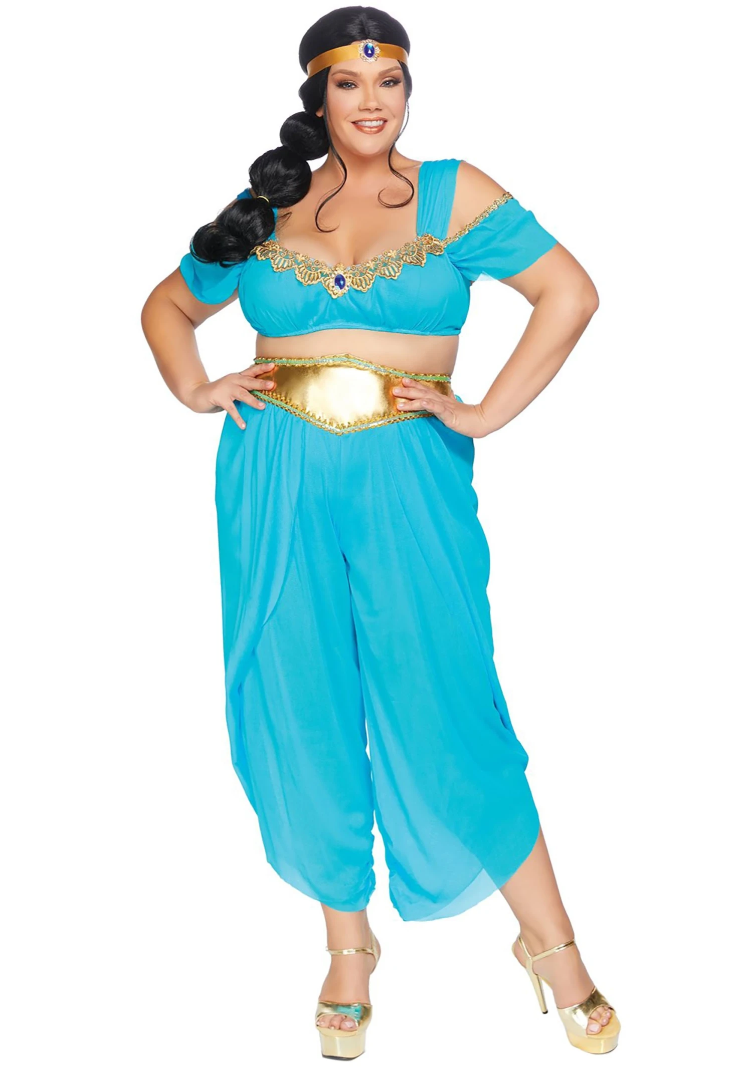 LEG AVENUE Adult's Plus Size Sexy Desert Princess Costume 3 LEG AVENUE Adult's Plus Size Sexy Desert Princess Costume