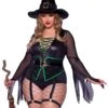 LEG AVENUE Sexy Plus Size Envious Witch Costume For Women -Leg Avenue womens plus size envious witch costume