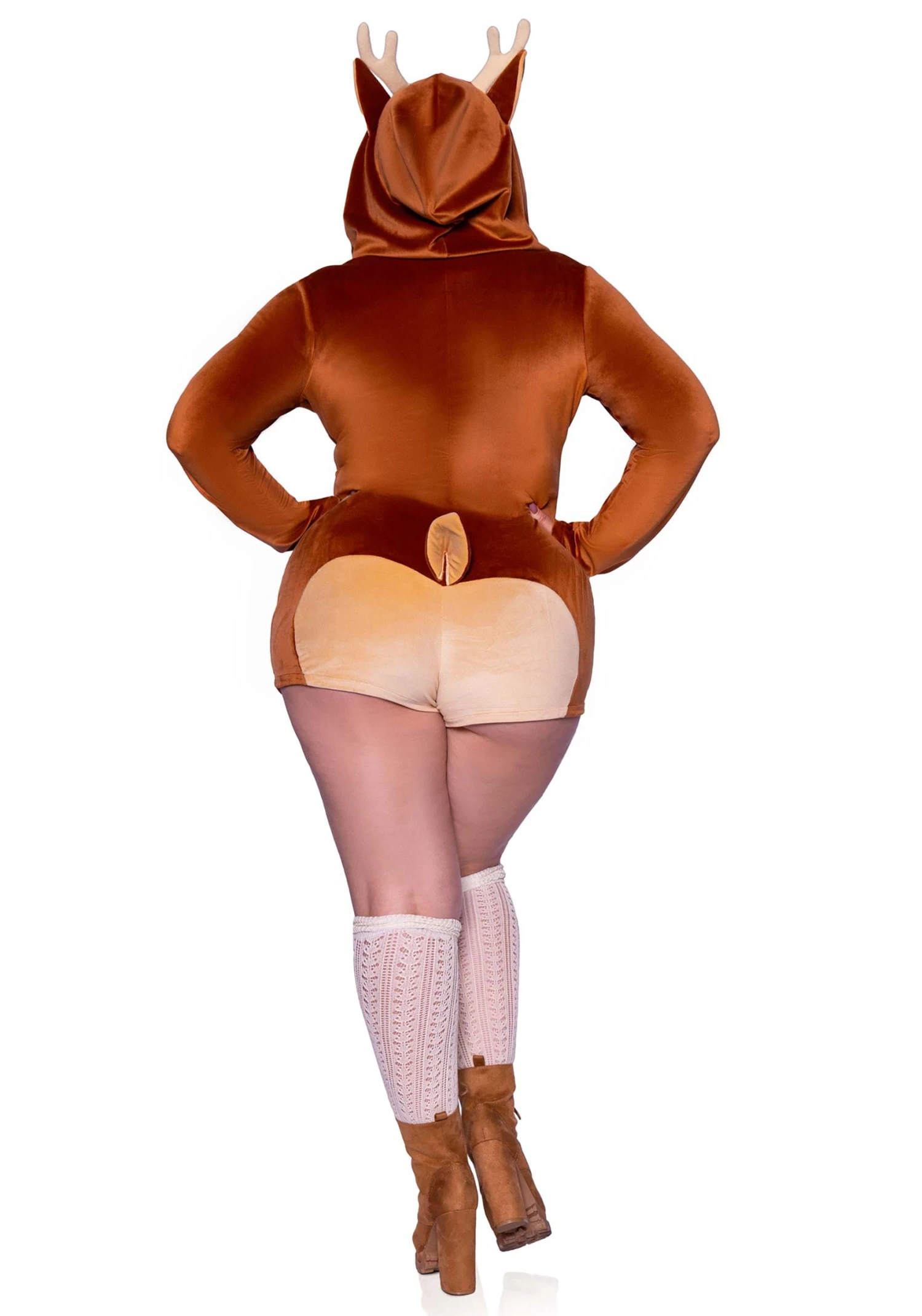 LEG AVENUE Plus Size Sexy Plush Fawn Romper Costume For Women 4 LEG AVENUE Plus Size Sexy Plush Fawn Romper Costume For Women - Image 2