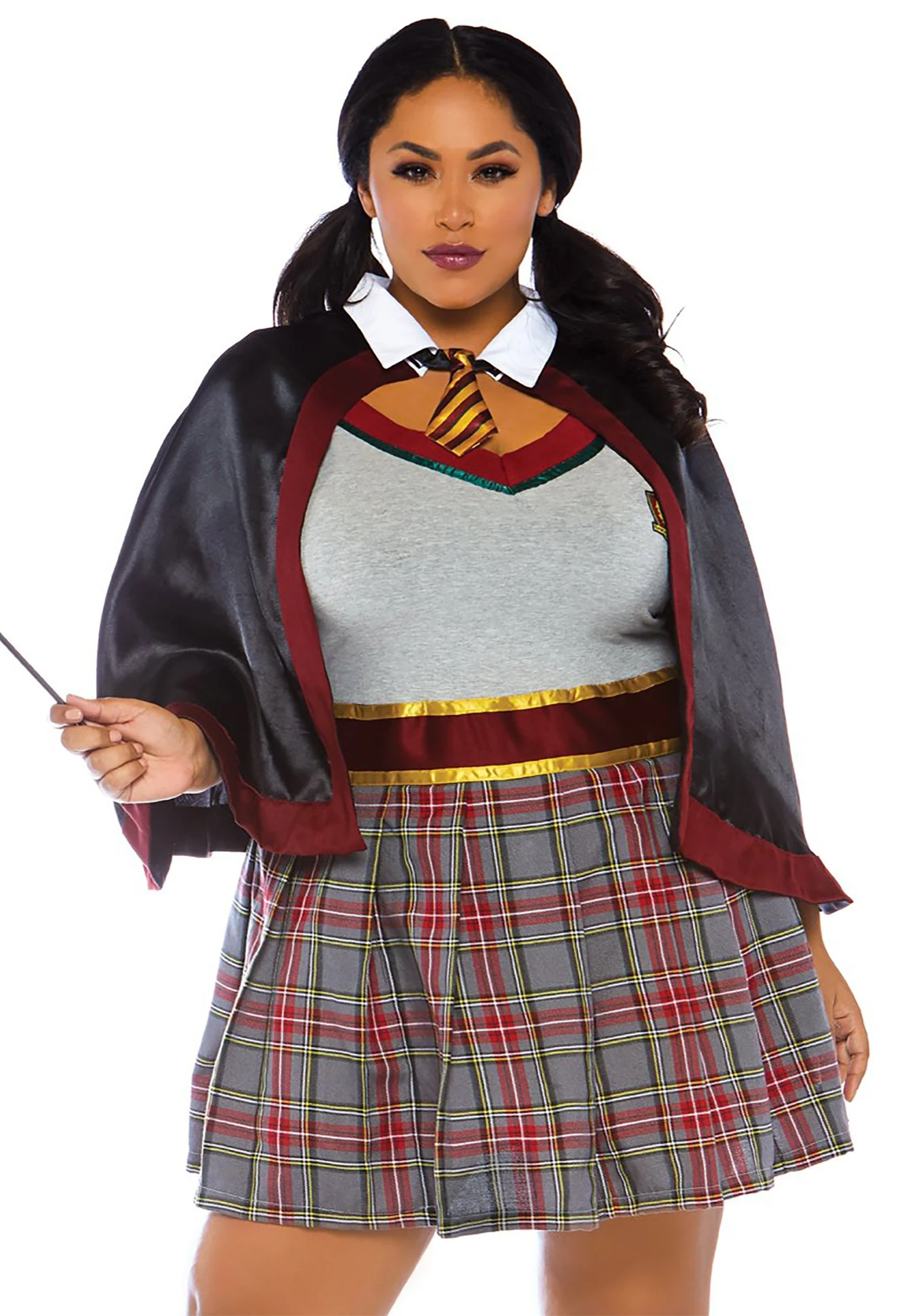 LEG AVENUE Plus Size Spell Casting School Girl Costume For Adults 3 LEG AVENUE Plus Size Spell Casting School Girl Costume For Adults