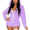 LEG AVENUE Purple Cuddle Cat Costume For Women -Leg Avenue womens purple cuddle cat costume