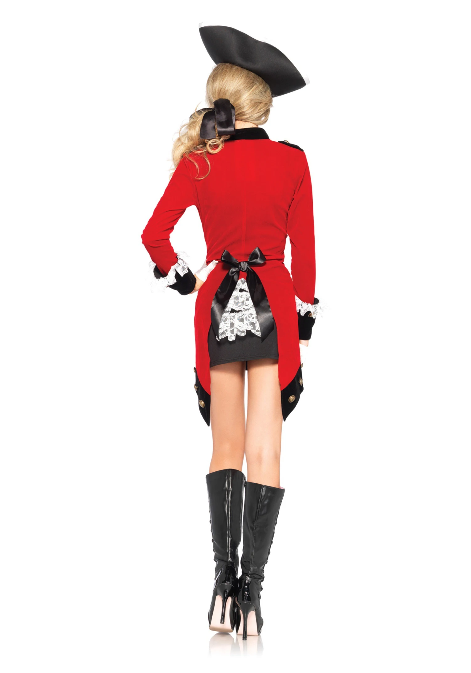 LEG AVENUE Women's Rebel Red Coat Costume 3 LEG AVENUE Women's Rebel Red Coat Costume - Image 2