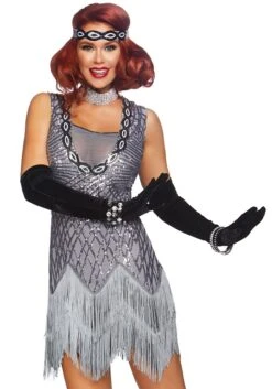 LEG AVENUE Roaring Roxy Flapper Costume For Women 7 LEG AVENUE Roaring Roxy Flapper Costume For Women -Leg Avenue womens roaring roxy flapper costume alt 2