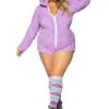 LEG AVENUE Sexy Plus Size Purple Cuddle Cat Costume For Women -Leg Avenue womens sexy plus size purple cuddle cat costume