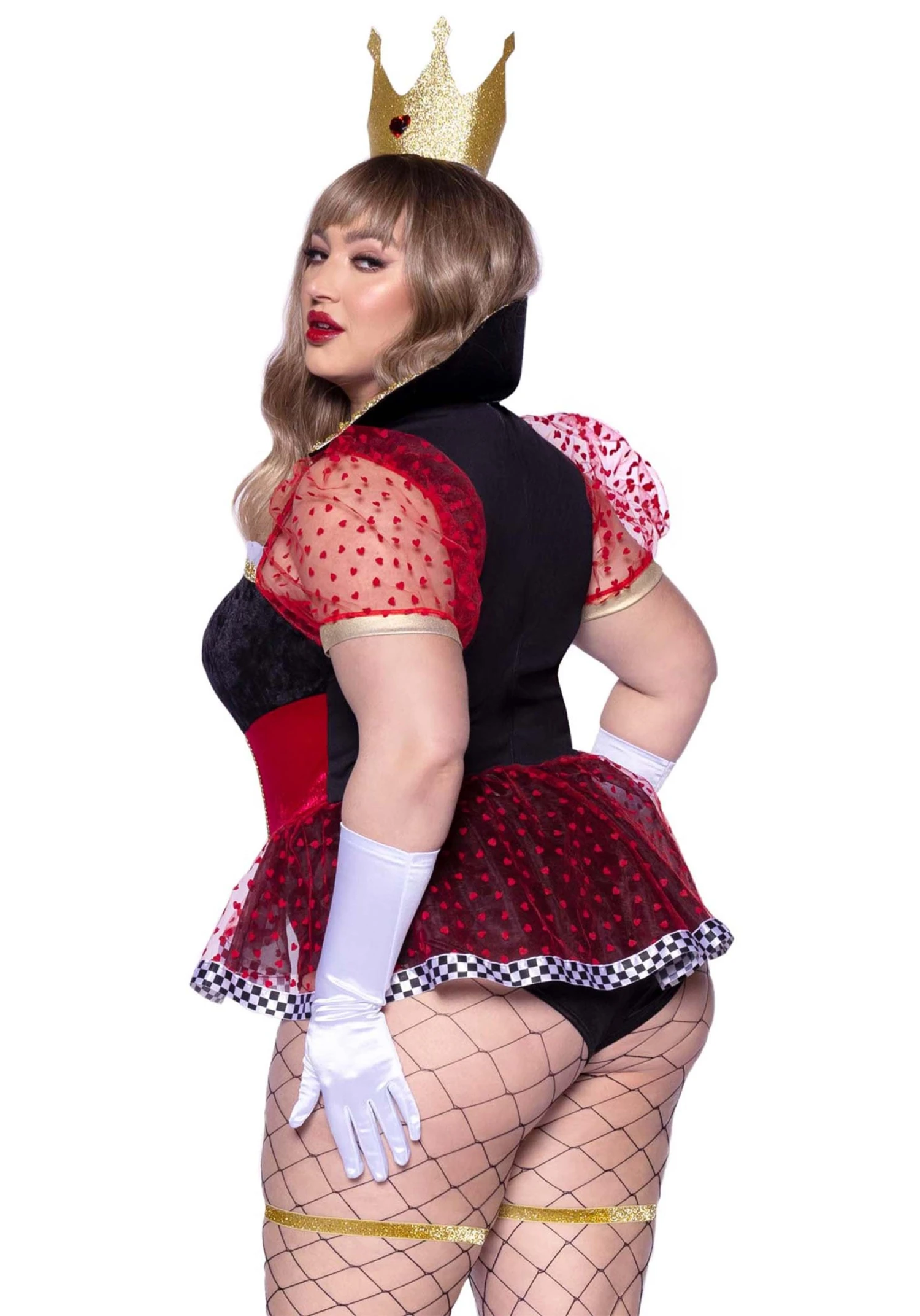 LEG AVENUE Sexy Plus Size Royal Queen Of Hearts Costume For Women 4 LEG AVENUE Sexy Plus Size Royal Queen Of Hearts Costume For Women - Image 2