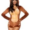 LEG AVENUE Sexy Plush Fawn Romper Costume For Women -Leg Avenue womens sexy plush fawn romper costume