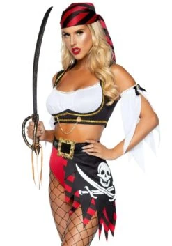 LEG AVENUE Sexy Wicked Pirate Wench Costume For Women -Leg Avenue womens sexy wicked pirate wench costume alt 2