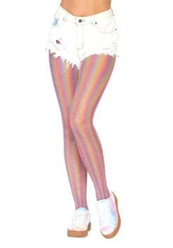 LEG AVENUE Shimmer Rainbow Tights For Women