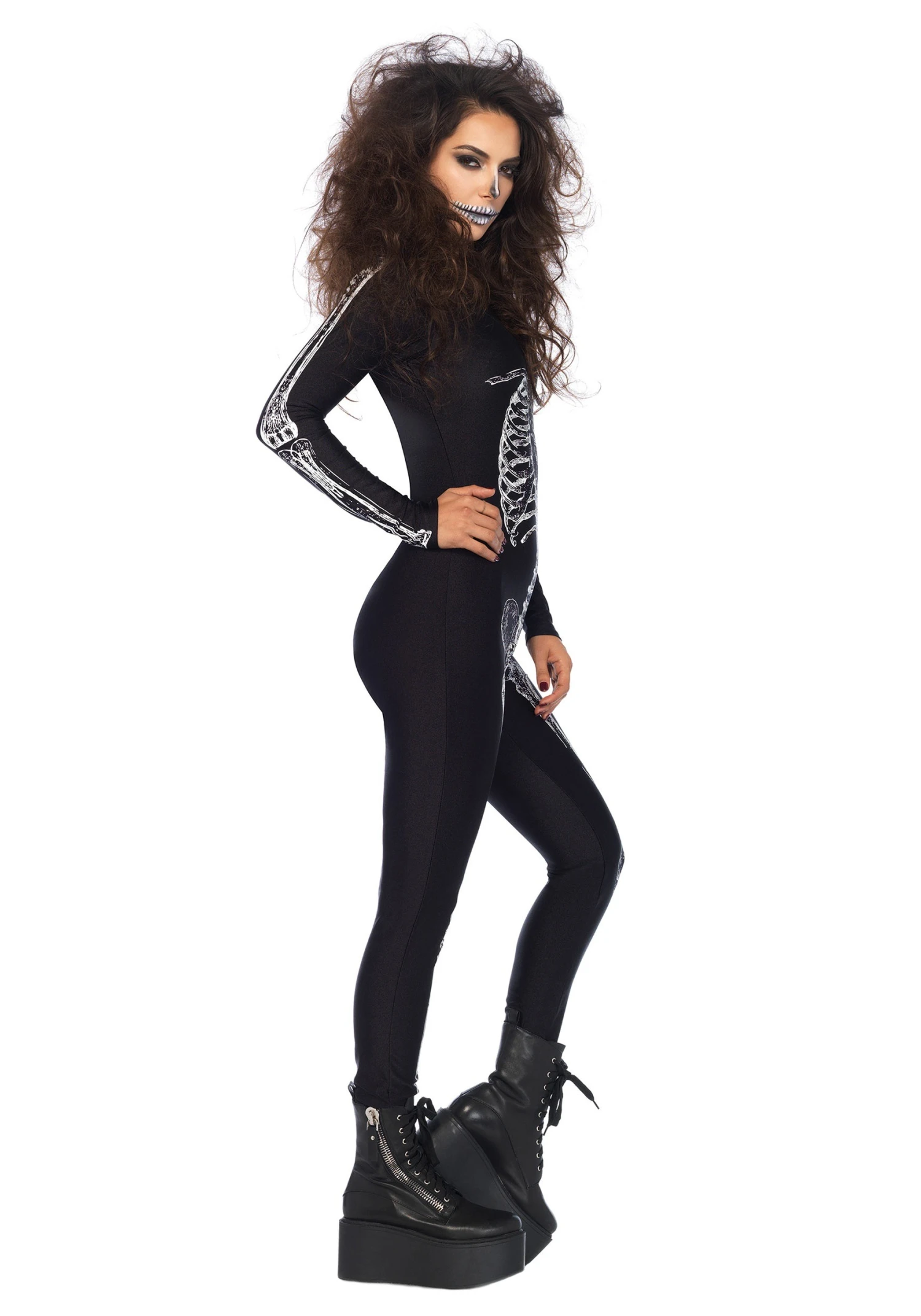 LEG AVENUE X-Ray Skeleton Catsuit Costume For Women 4 LEG AVENUE X-Ray Skeleton Catsuit Costume For Women - Image 2
